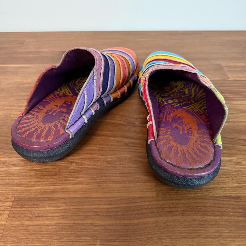 Macanna Italy Multicolor Rainbow Patchwork Leathe… - image 6